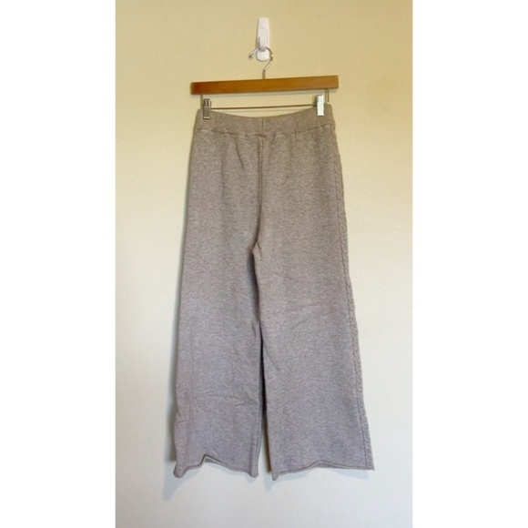 Axes Femme Tan Cable Knit High Rise Cropped Wide Leg Pants S - Picture 2 of 8